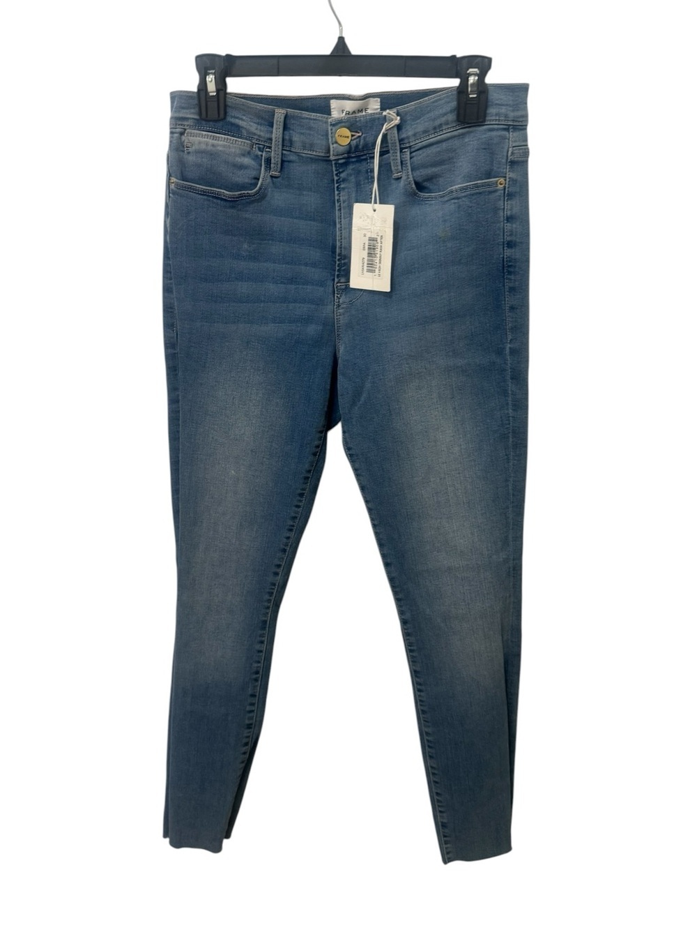 Frame Le High Skinny Raw Hem Jeans Size 30